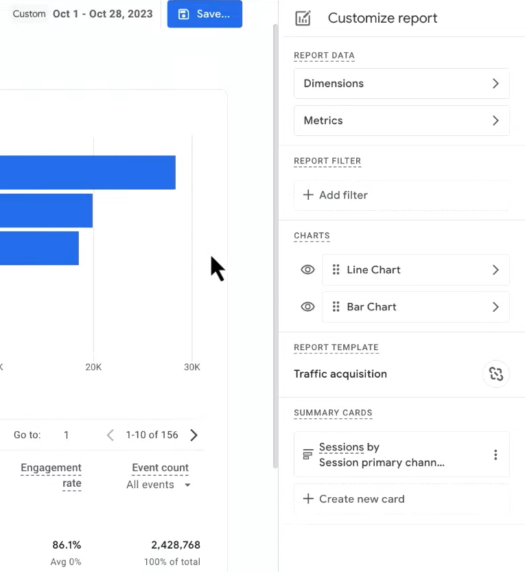 SOP 17: To hide a chart, click the eye icon next to it (e.g., hide Bar Chart and keep Line Chart)
