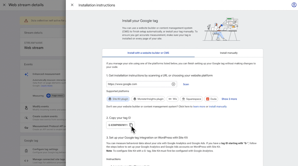 SOP 2: Copy the measurement ID