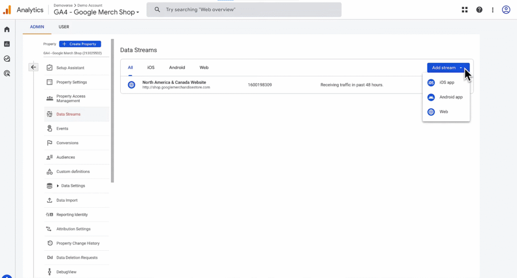 SOP 3: Create an app data stream