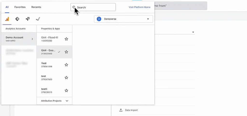 SOP 6: Switch Between Accounts and Properties