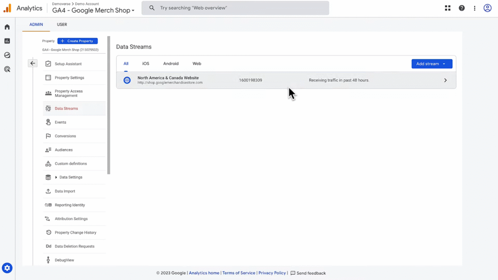 SOP 8: Click your Web data stream