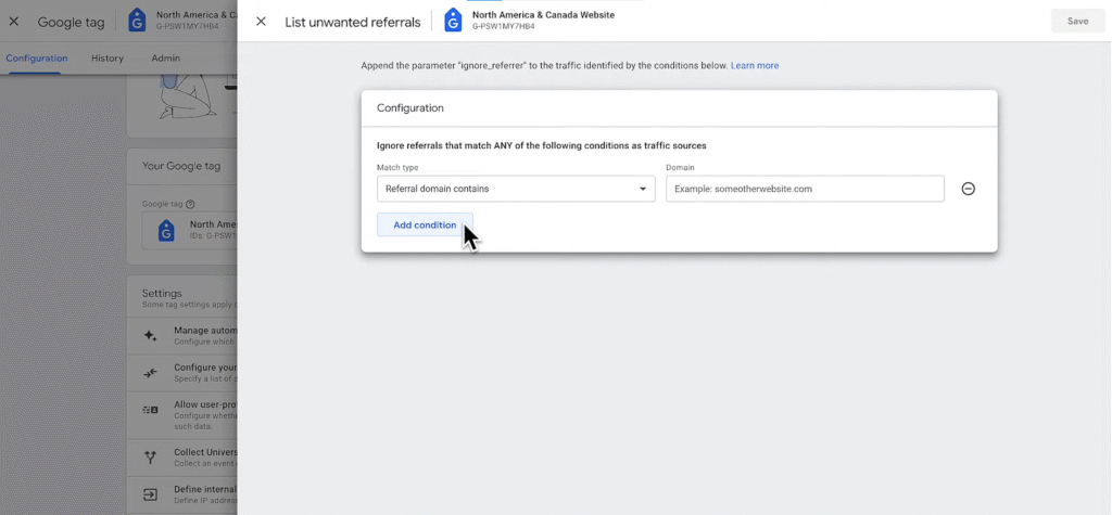 SOP 8: Add domains to exclude